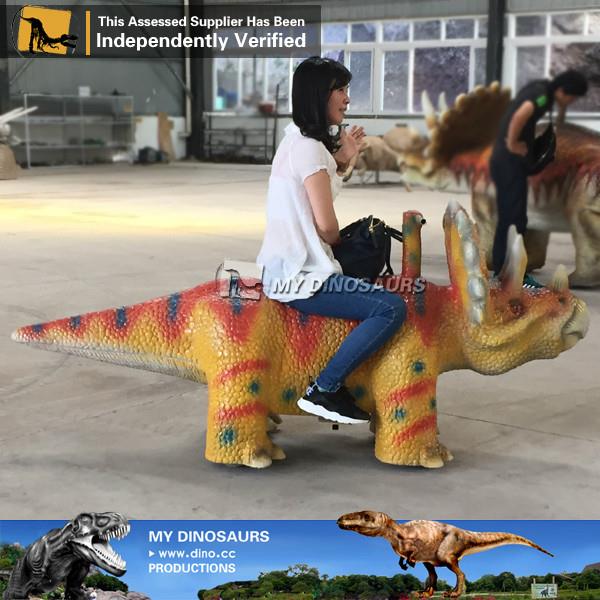 WDR 037 Amusement Park Mini Triceratops Dinosaur Rides for Kiddies
