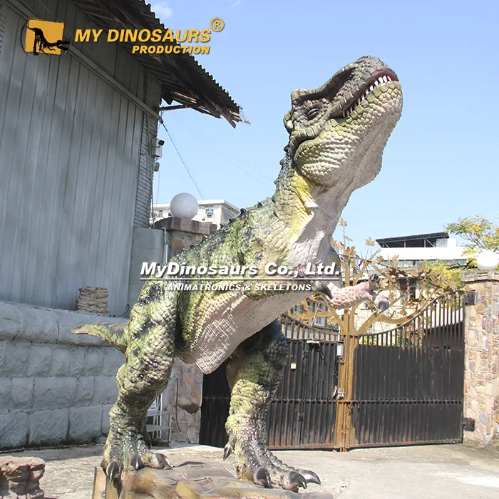 Alternative view of AD-004 Prehistoric Adventure World Green T-Rex Animatronic