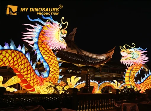 Alternative view of CD-028 China Original Design Waterproof Classical Silk Dragon Lantern
