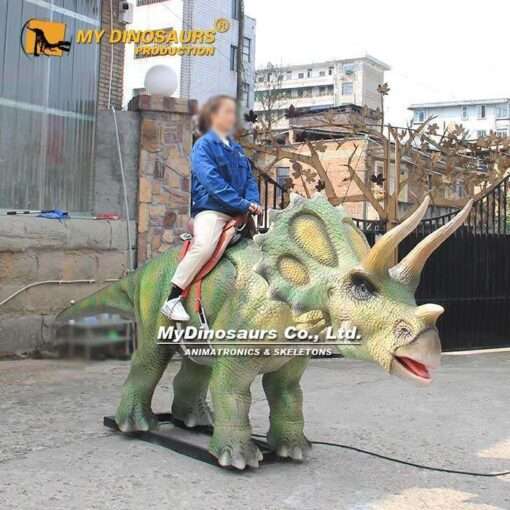 WDR-010 Playground Equipment Animatronic T-Rex Dinosaur Rides for Kids 1 Animatronic Triceratops Ride