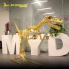 Gold dinosaur skeleton