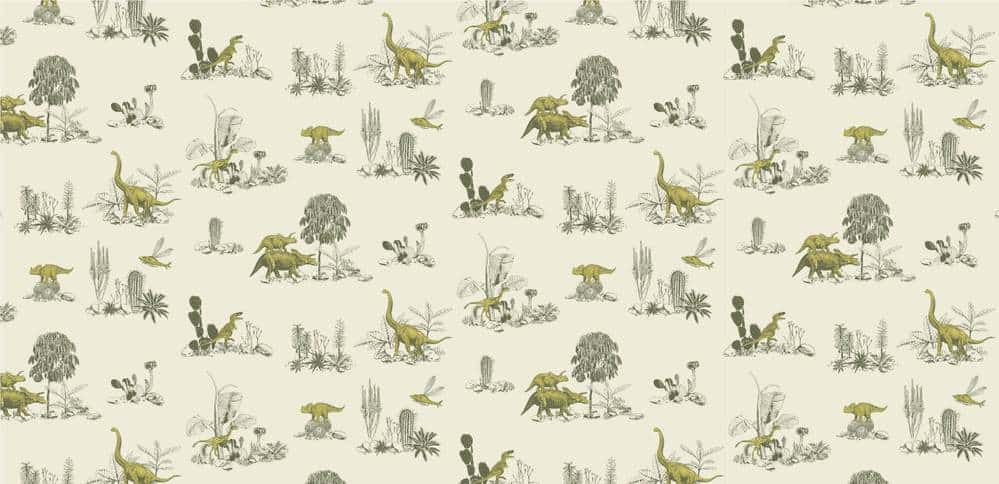 Dino Yellow Green Wallpaper Full Screen 1000x