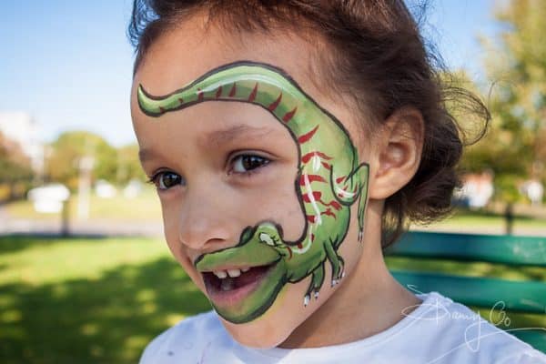 Awesome Ideas for Dinosaur Face Painting 1 faces 11 2medium large.1471991128