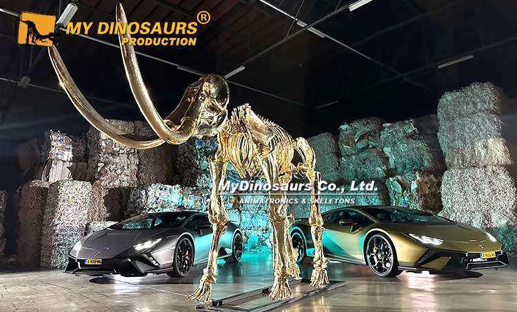 gold mammoth skeleton
