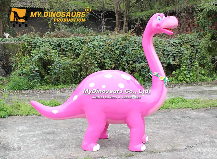 Pink Cartoon Dinosaur Statues