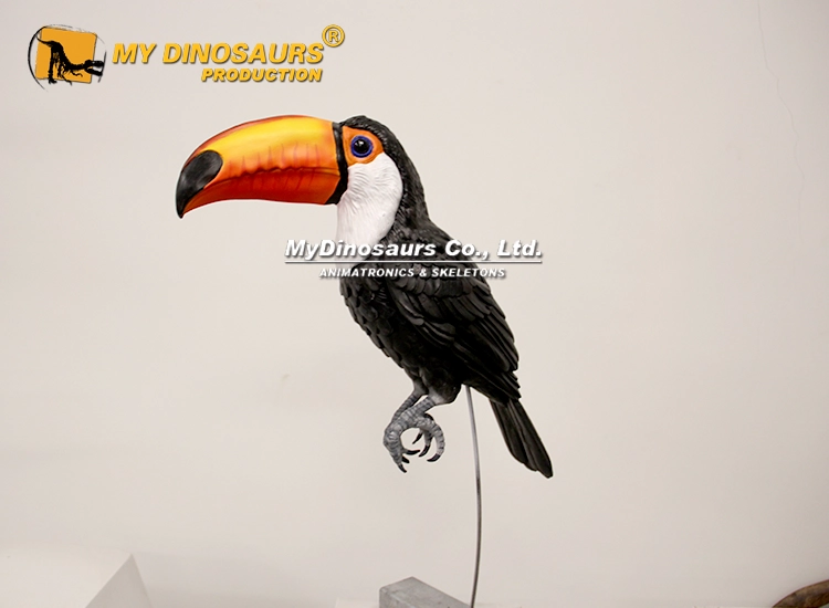 Life-size feathered Toucan Statue for sale