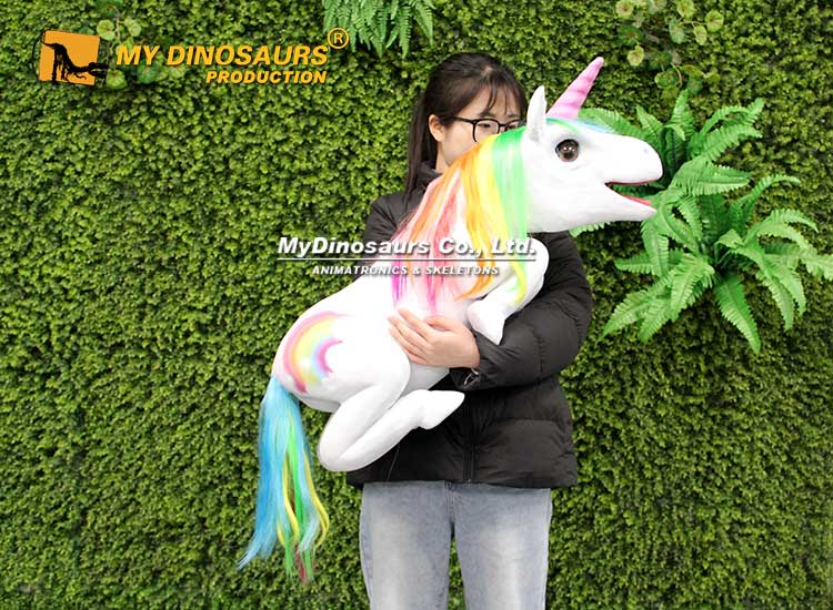 Rainbow unicorn puppet