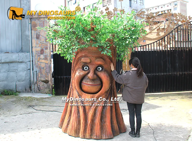 Alternative view of AP-079 Storytelling Animatronic Tree with Human Face