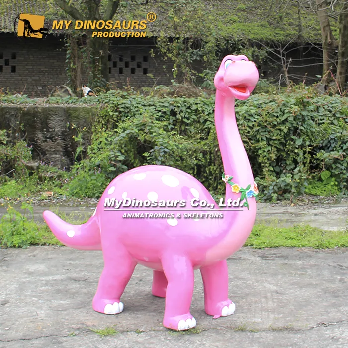 Customizable Decor Fiberglass Cartoon Dinosaur Statue