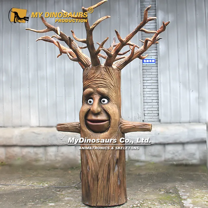 Halloween Animatronic Talking Tree Stump with Human Face