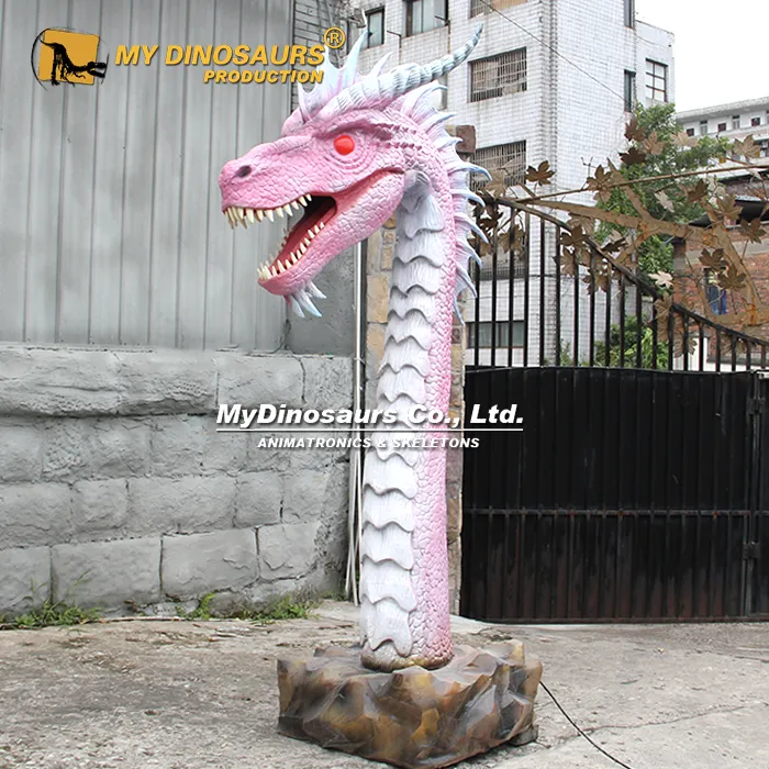 Pink Dragon Head Animatronic 5