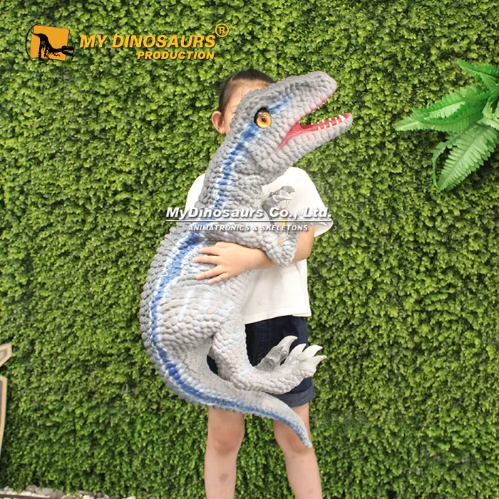 Velociraptor Dinosaur Hand Puppet blue raptor