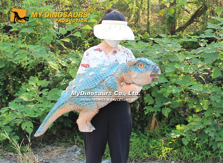 Blue and green Ankylosaurus Hand Puppet