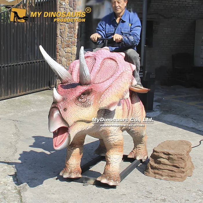 Pink Baby Triceratops Dinosaur Ride
