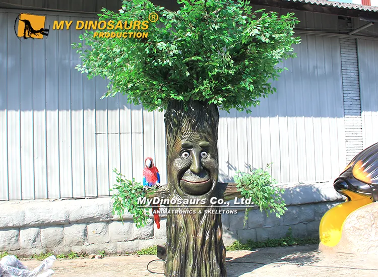 Talking Tree with animatronic parrot 2