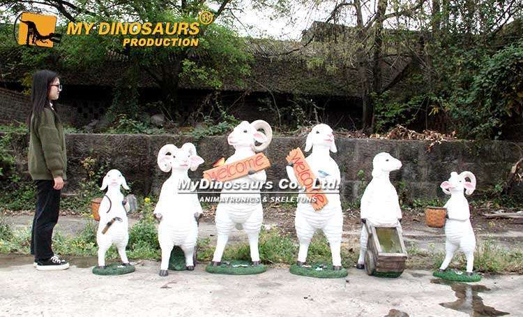 lamb statues sheep statues