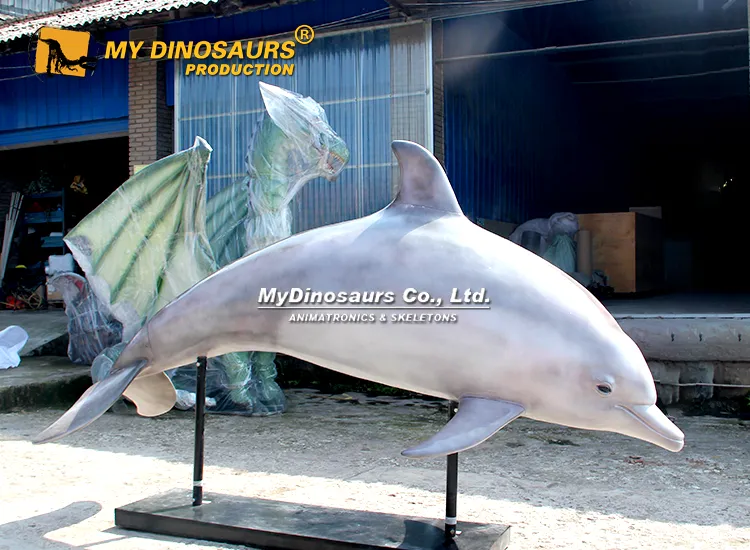 Alternative view of FDF-154 Life Size Fiberglass Dolphin Statue