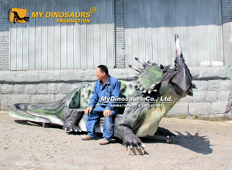 Fiberglass Dinosaur chair statue