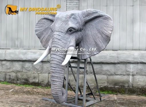 Life-size elephant head Decor wall mount