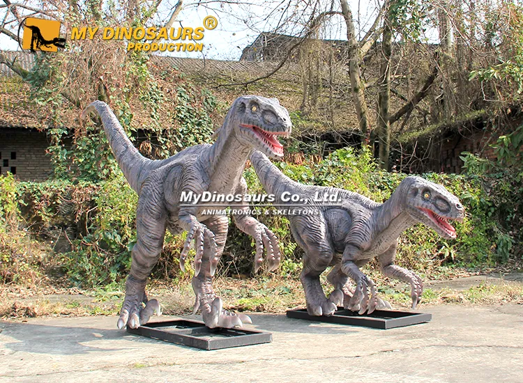 10 ft Velociraptor Statue life-size dinosaur for parks