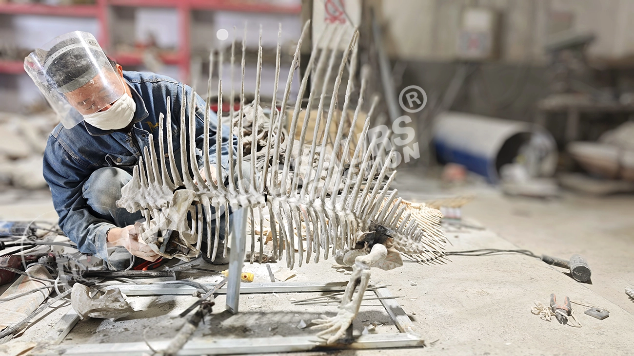 Dinosaur skeleton manufacturing process